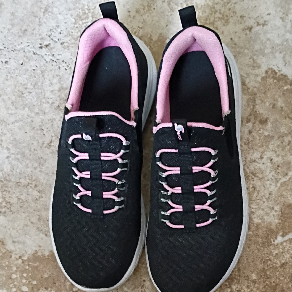 Sporto Black and Pink Kid's Sneakers